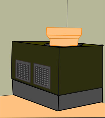 Slika 3 - Vgradnja prezračevalne rešetke in keramične dimne cevi
